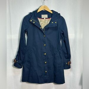 BANANA REPUBLIC Trench Coat Navy Blue Size Medium In excellent condition!